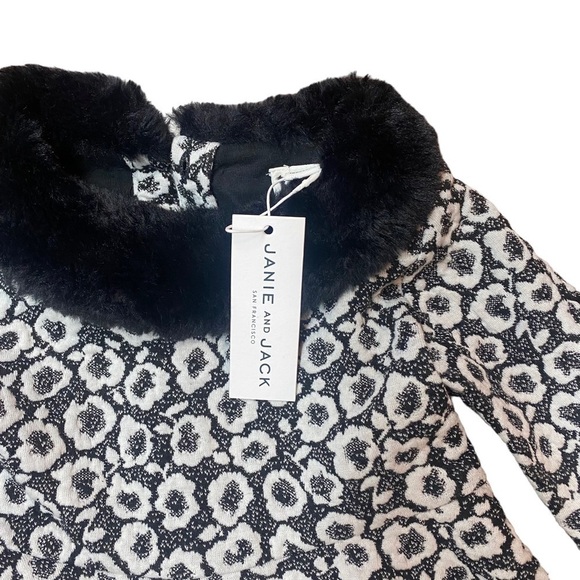 Janie and Jack Toddler Dress with Faux Fur Collar - Picture 4 of 7